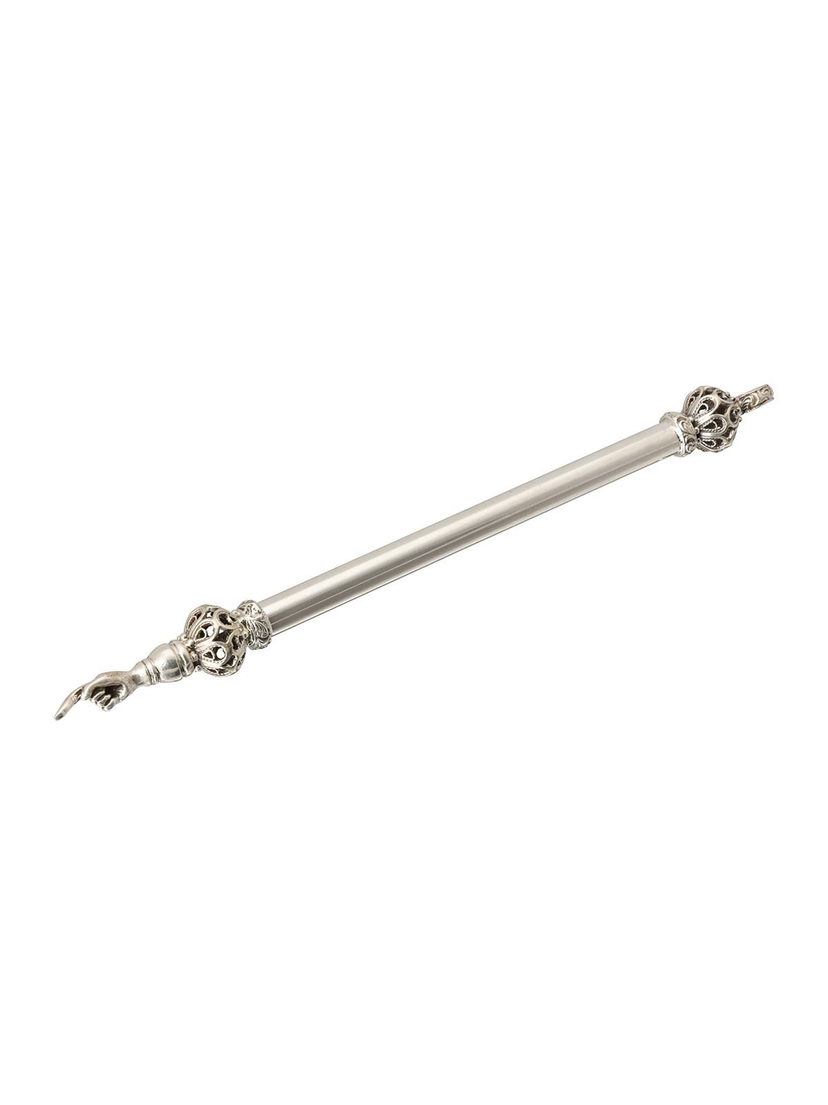 Traditional Sterling Silver Torah Pointer With Filigree Design
